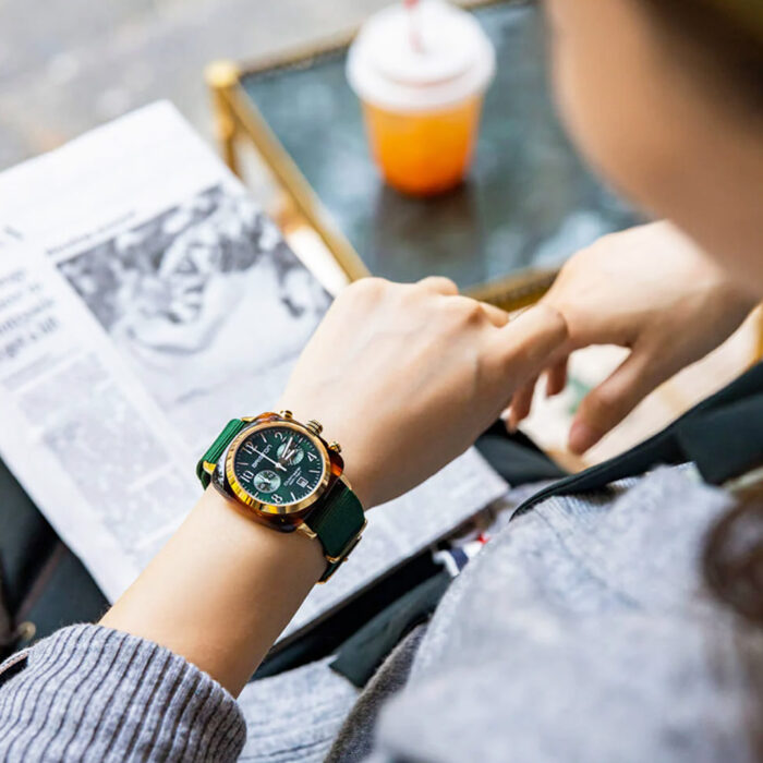 Briston Clubmaster Classic Green Watch - Image 2