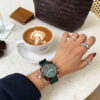 Briston Clubmaster Classic Gold Green Watch - Image 4