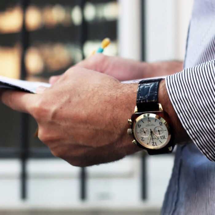 Briston Clubmaster Classic Black Rose Gold Watch - Image 3