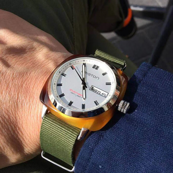 Briston Jour Date White Green Watch - Image 2