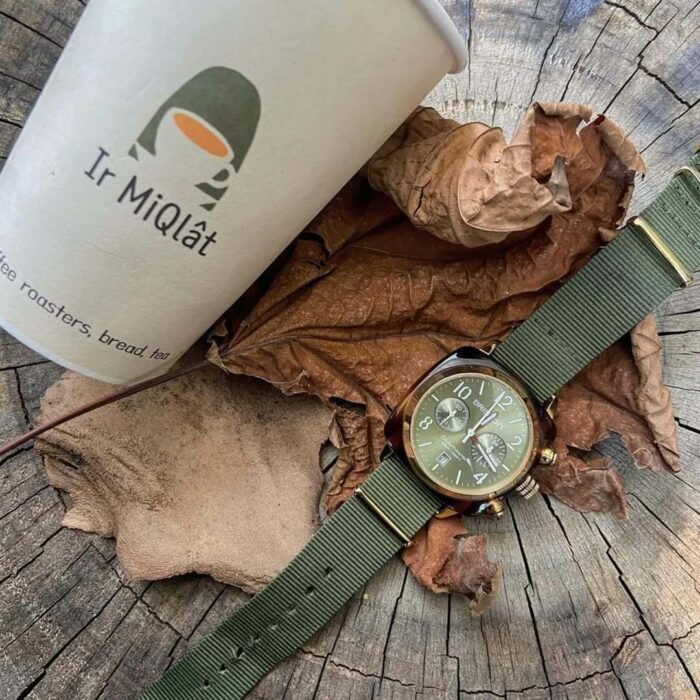Briston Clubmaster Classic Green Gold Watch - Image 4