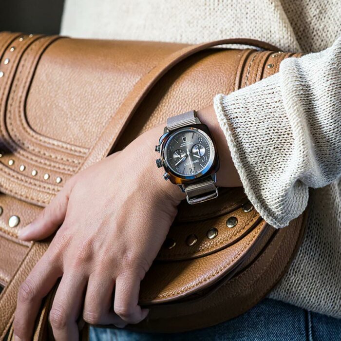 Briston Clubmaster Classic Taupe Grey Watch - Image 2