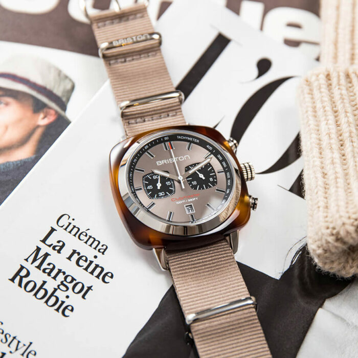 Briston Clubmaster Sport Taupe Grey Watch - Image 2