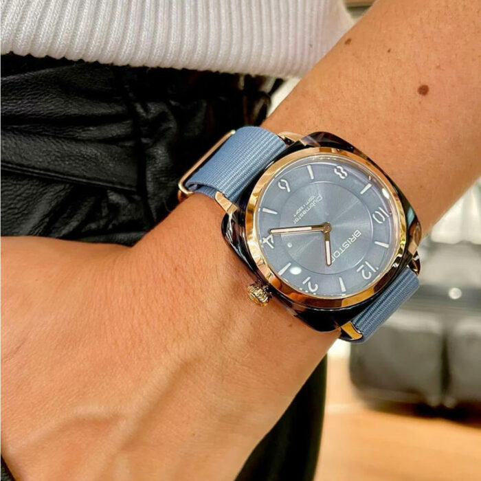 Briston Clubmaster Chic Gold Ice Blue Watch - Image 2