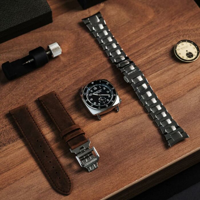Briston Clubmaster Legend Small Seconds Black Steel Watch - Image 4