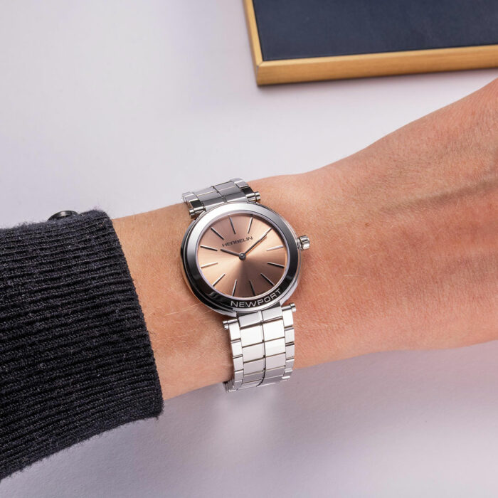 Herbelin Newport Slim Rose Champagne Dial Watch - Image 2