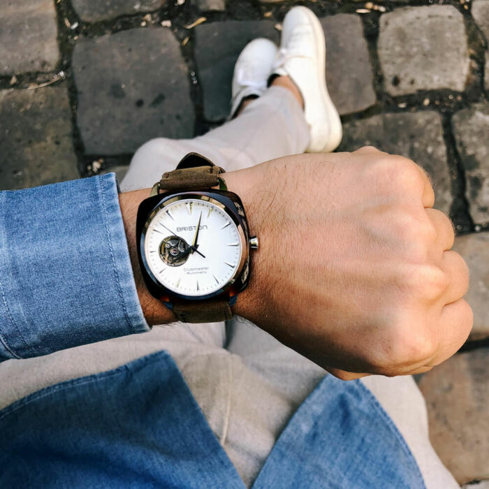 Briston Clubmaster Iconic Automatic White Watch - Image 3
