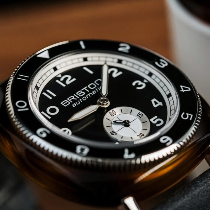 Briston Clubmaster Legend Small Seconds Black Leather Watch - Image 3