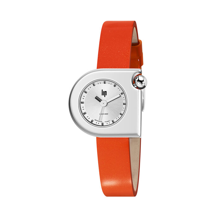 Lip Mach 2000 Mini Moon Orange Silver Watch 671165