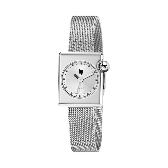 Lip Mach 2000 Mini Square Silver Watch 671172