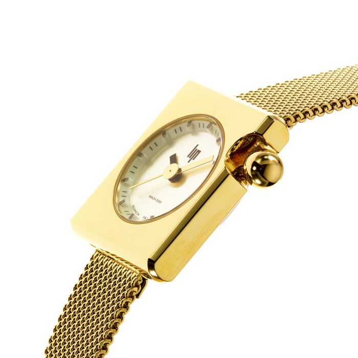 Lip Mach 2000 Mini Square Golden Watch 671177 - Image 4