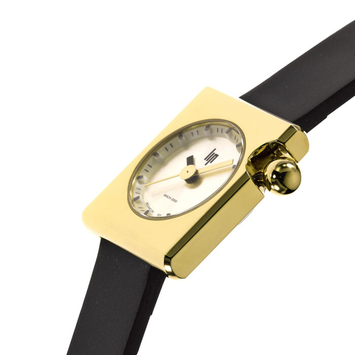 Lip Mach 2000 Mini Square Black Gold Watch 671178 - Image 4