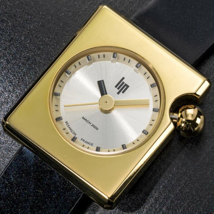 Lip Mach 2000 Mini Square Black Gold Watch 671178 - Image 2