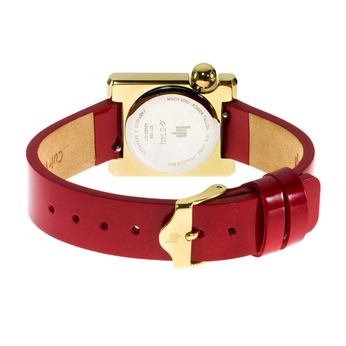 Lip Mach 2000 Mini Square Golden Red Watch 671186 - Image 5