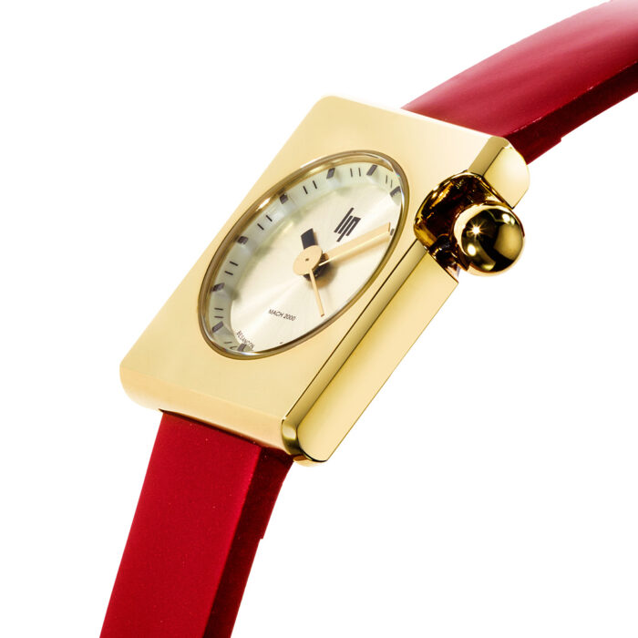 Lip Mach 2000 Mini Square Golden Red Watch 671186 - Image 4