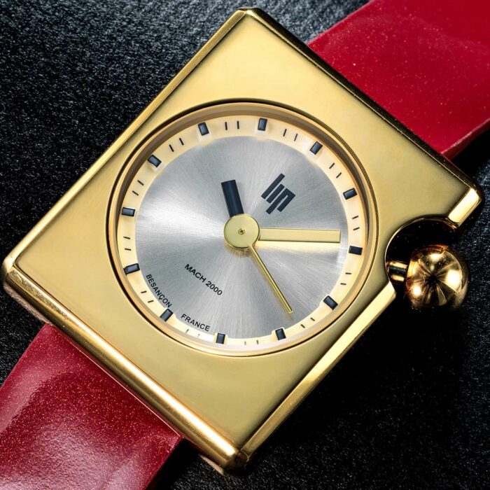 Lip Mach 2000 Mini Square Golden Red Watch 671186 - Image 2