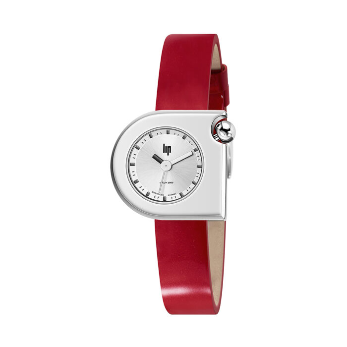 Lip Mach 2000 Mini Moon Red Silver Watch 671394