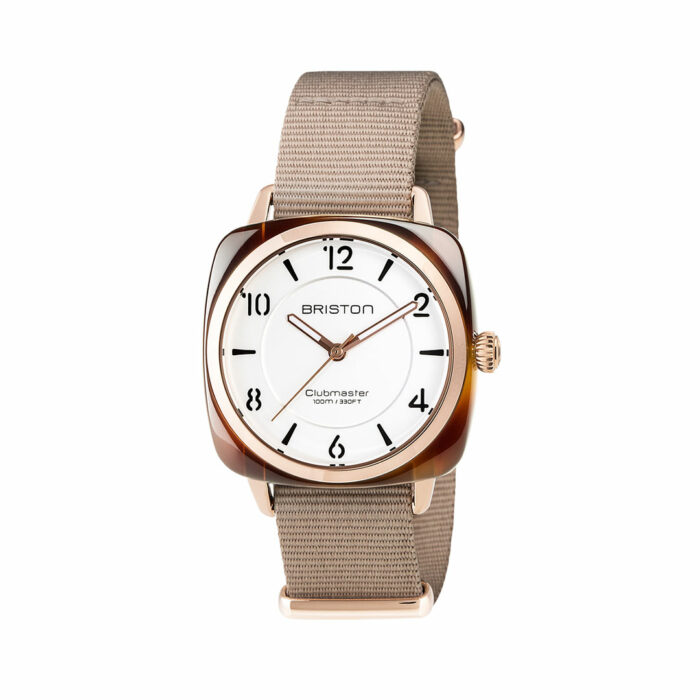 Briston Clubmaster Chic Gold White Dial Watch