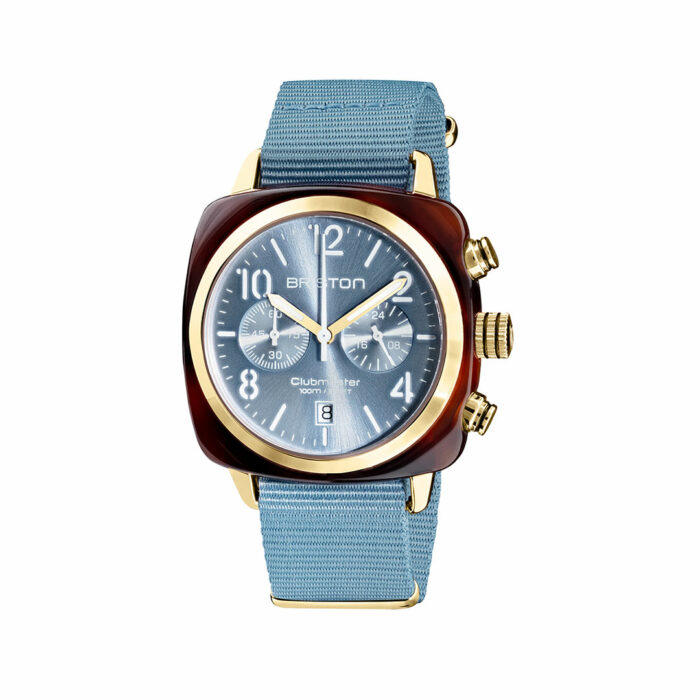 Briston Clubmaster Gold Ice Blue Watch