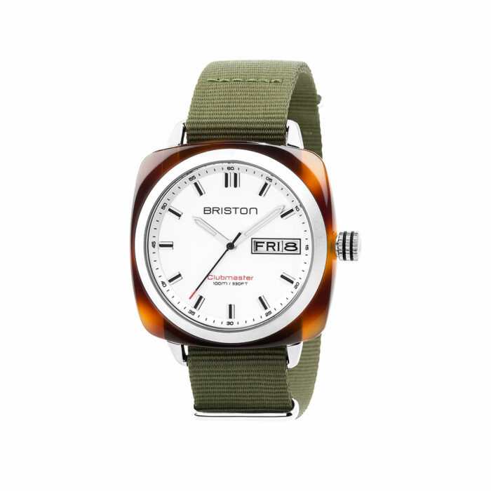 Briston Jour Date White Green Watch