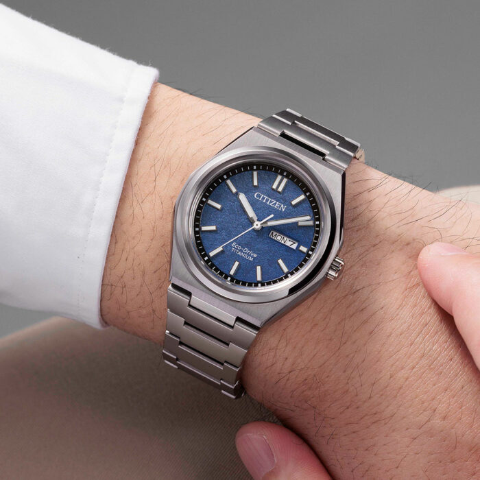 Citizen Zenshin Three-hand Blue Watch AW0130-85L - Image 2