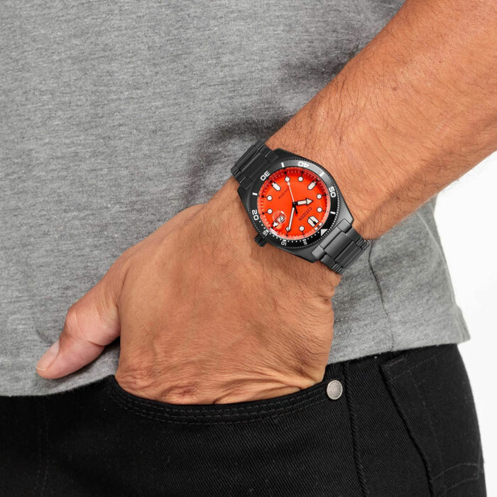 Citizen Sunset Eco Drive Orange Watch AW1765-88X - Image 2