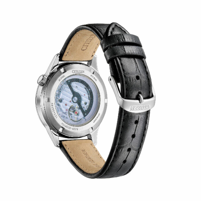 Citizen Platform Open Heart Black Leather Watch NH9131-14E - Image 3
