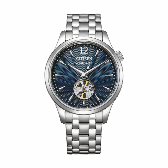 Citizen Open Heart Steel Blue Dial Watch NH9131-73L
