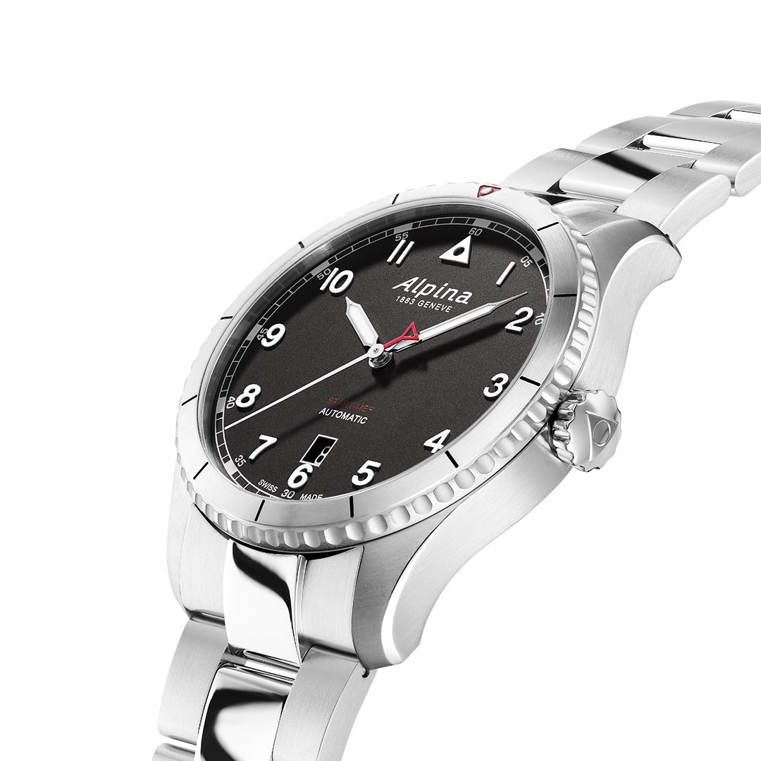 Alpina Startimer Watch Steel Black Dial AL-525BW4S26B - Image 2