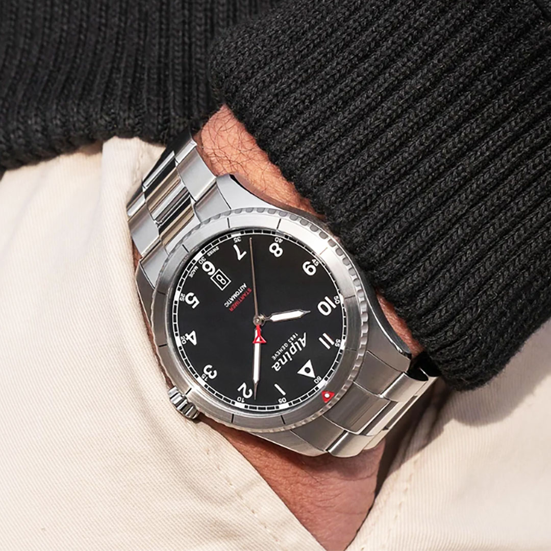 Alpina Startimer Watch Steel Black Dial AL-525BW4S26B - Image 5