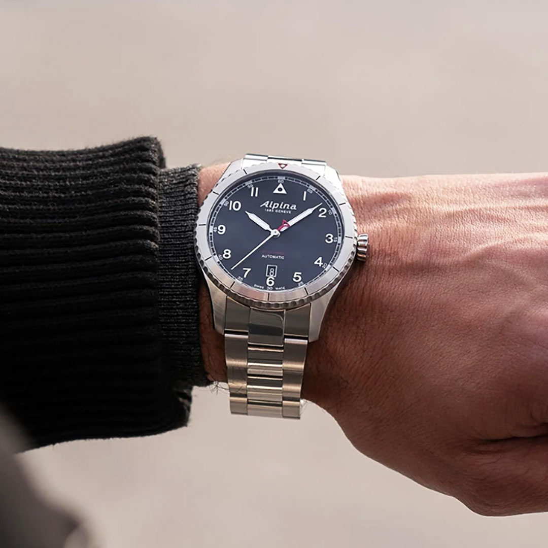 Alpina Startimer Watch Steel Black Dial AL-525BW4S26B - Image 6