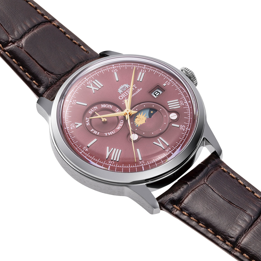 Orient Bambino Sun & Moon Watch Red Dial RA-AK0807R - Image 2