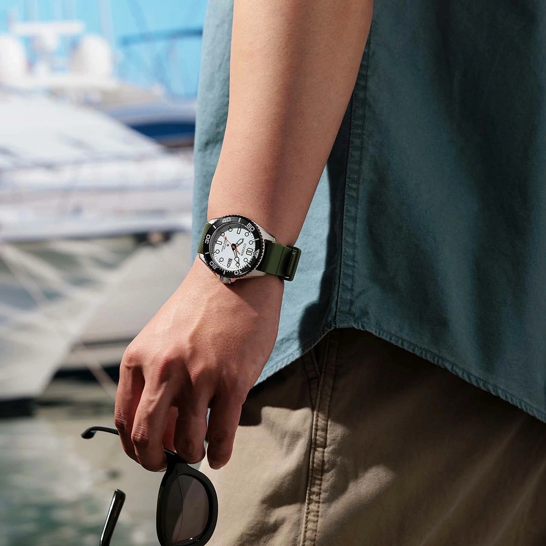 Citizen Diver White Dial Watch BN0265-00A - Image 5