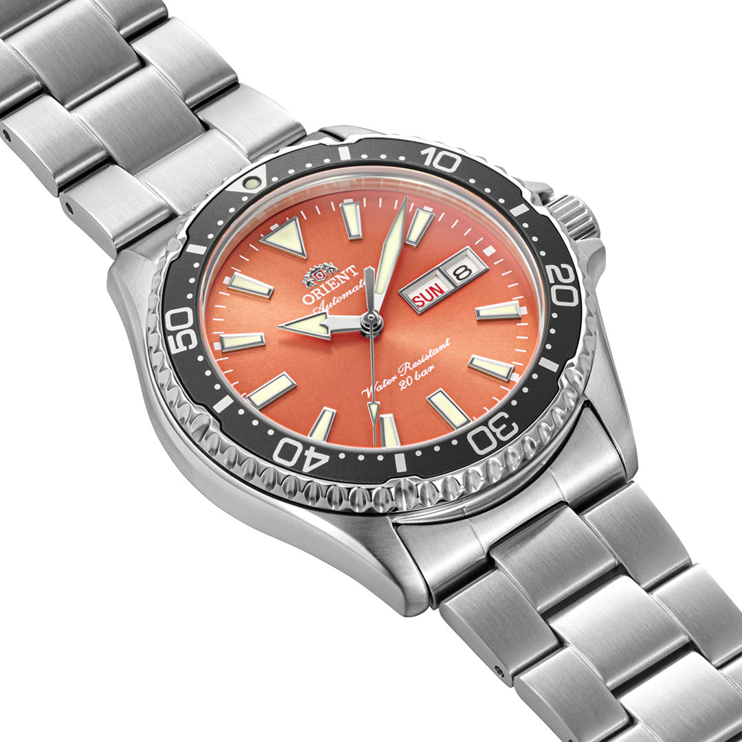 Orient Mako Orange Dial Watch RA-AA0826Y - Image 2
