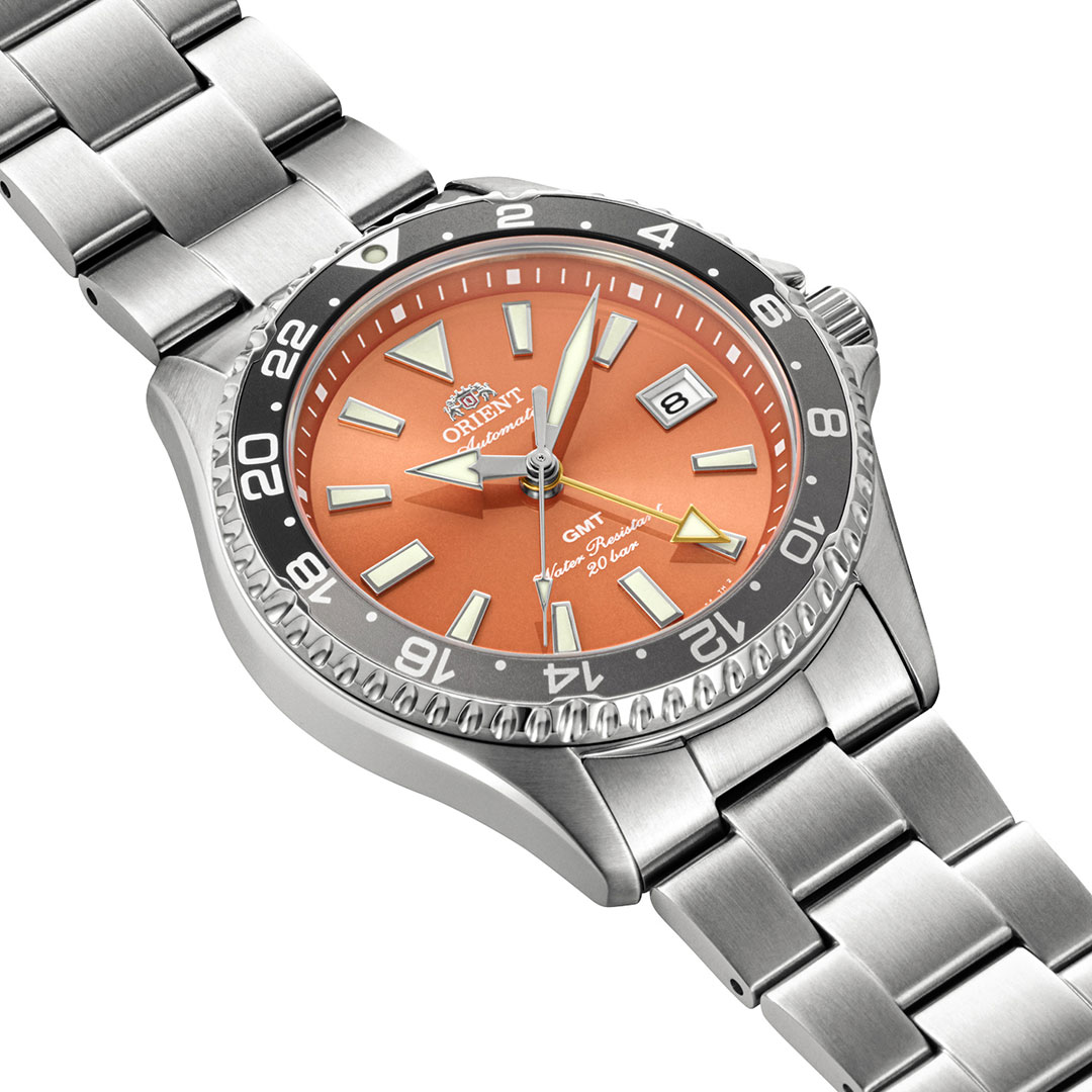 Orient Mako GMT Orange Watch RA-BC0004Y - Image 2